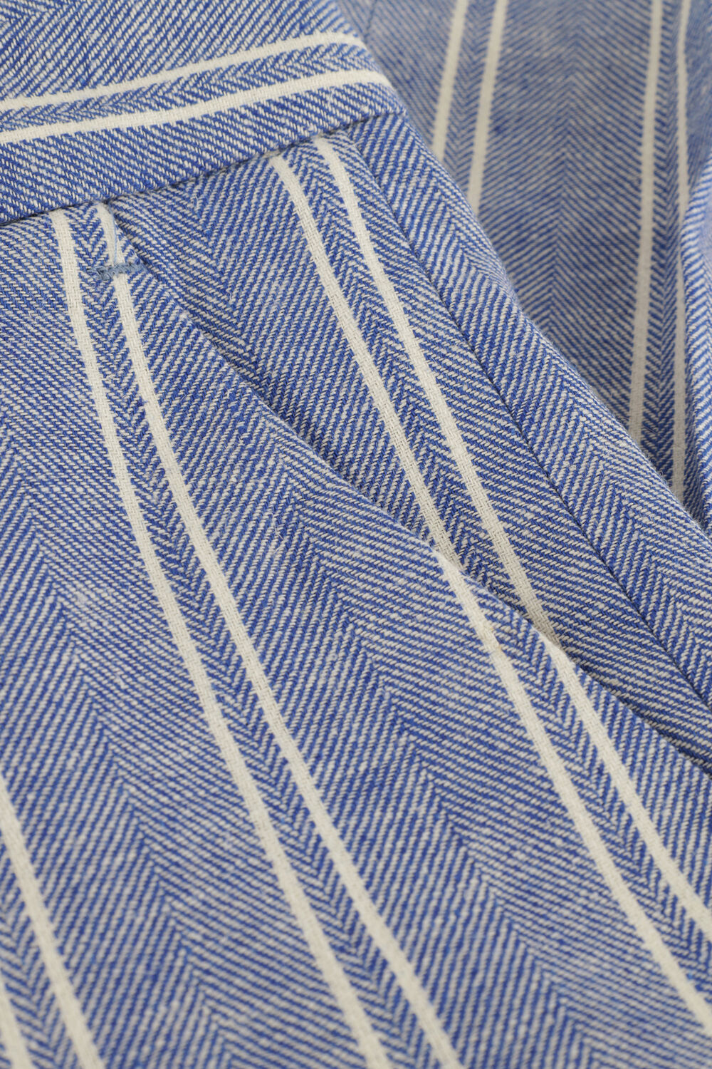 Blauwe SCOTCH & SODA Pantalon STRIPED RELAXED SLIM FIT-LINEN DRESSED PANTS - large