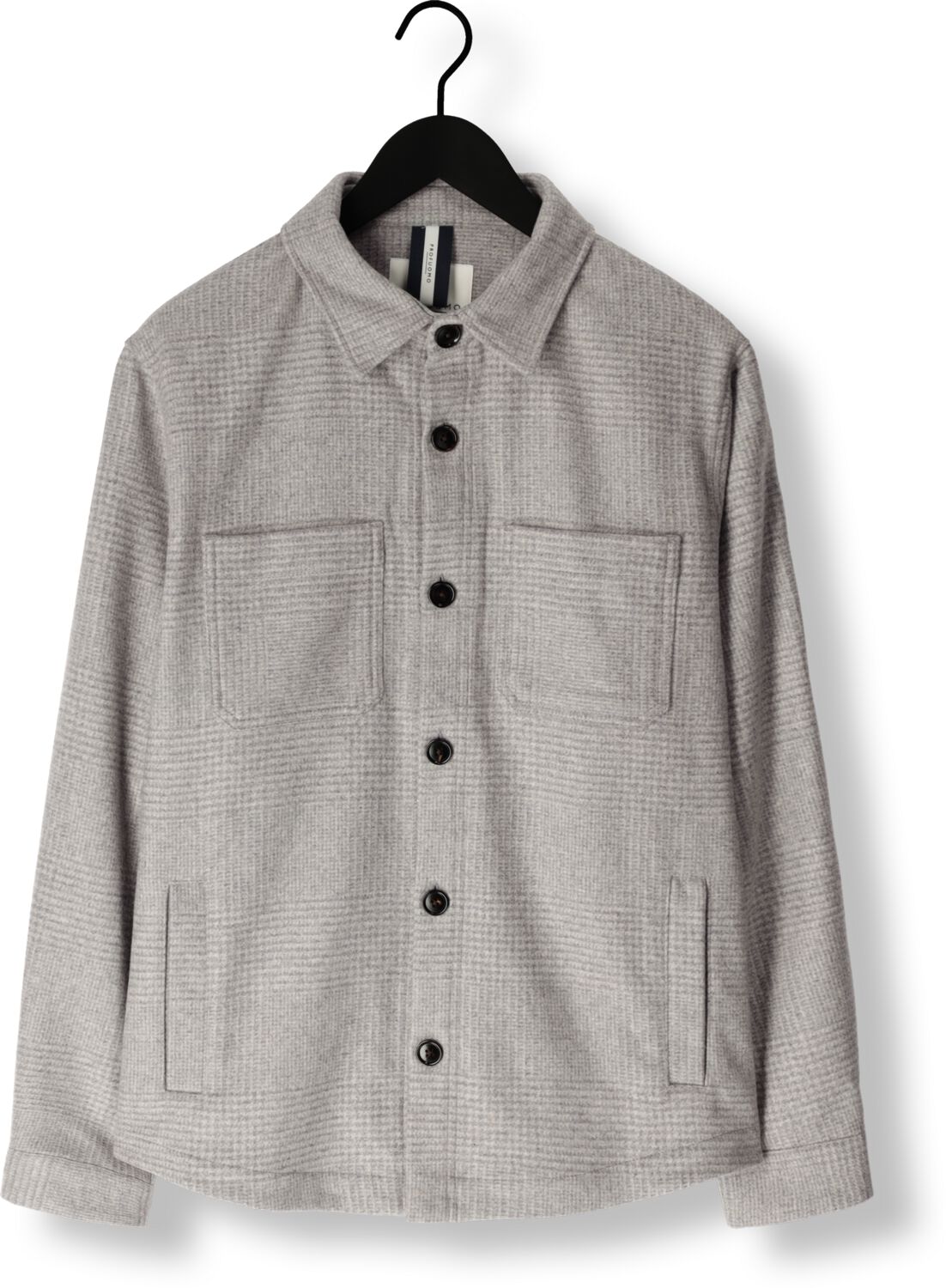 PROFUOMO Heren Overshirts Overshirt Check Grijs