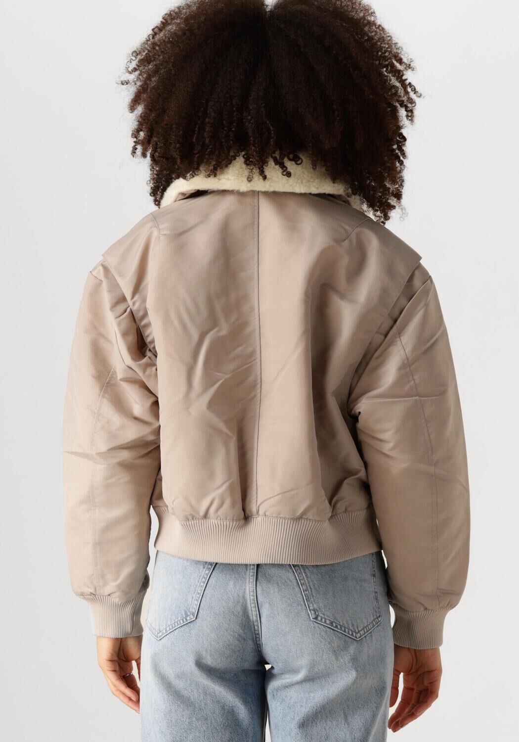 CALVIN KLEIN Dames Jassen Satin Aviator Grijs