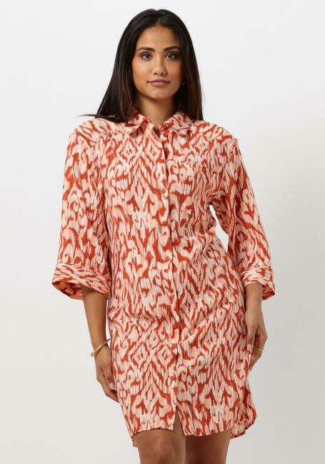Oranje MSCH COPENHAGEN Mini jurk MSCHORLENA LADONNA 3/4 SHIRT DRESS AOP - large