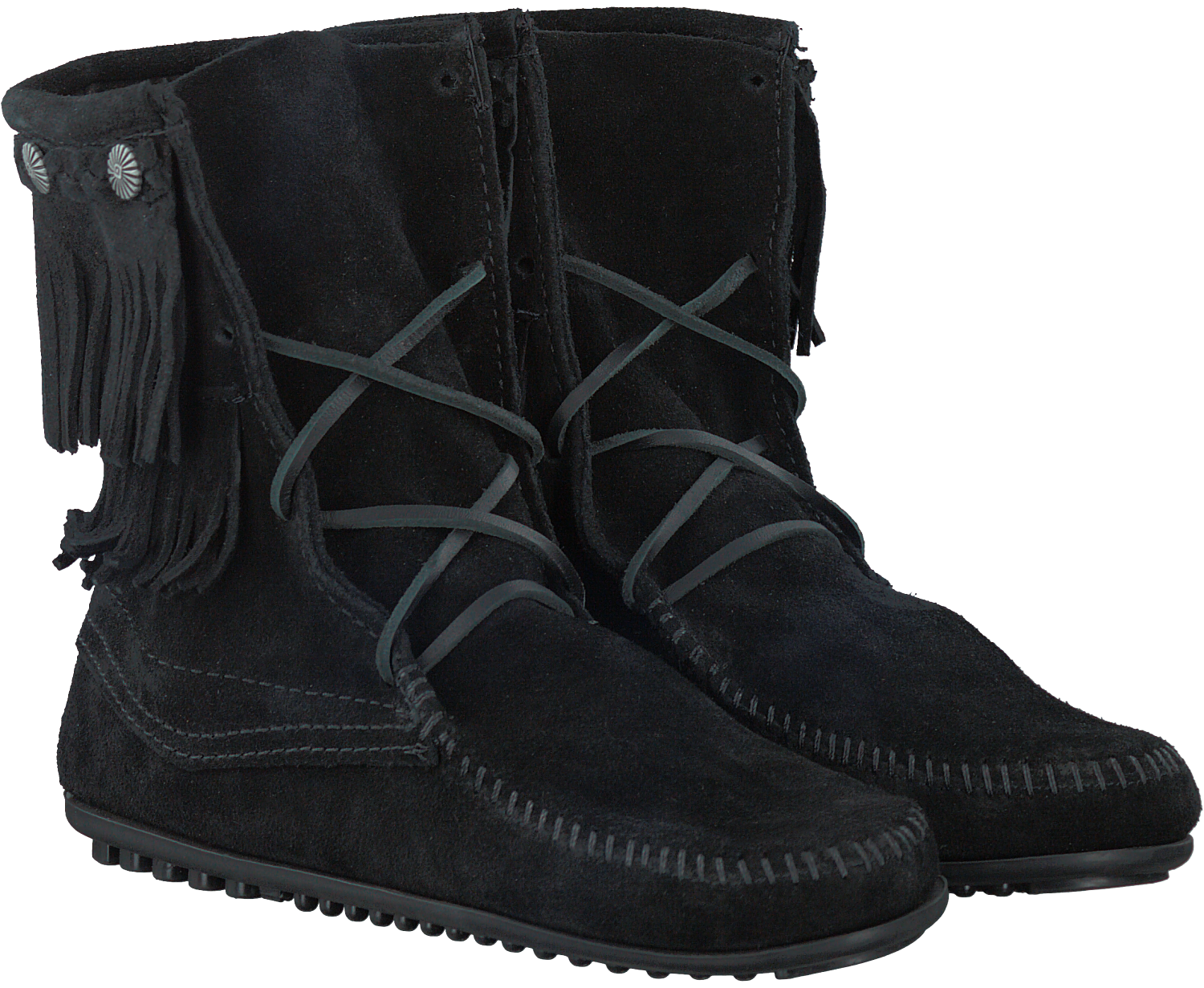 Zwarte MINNETONKA Enkellaarsjes 629 | Omoda Zwarte MINNETONKA Enkellaarsjes 629 | Omoda