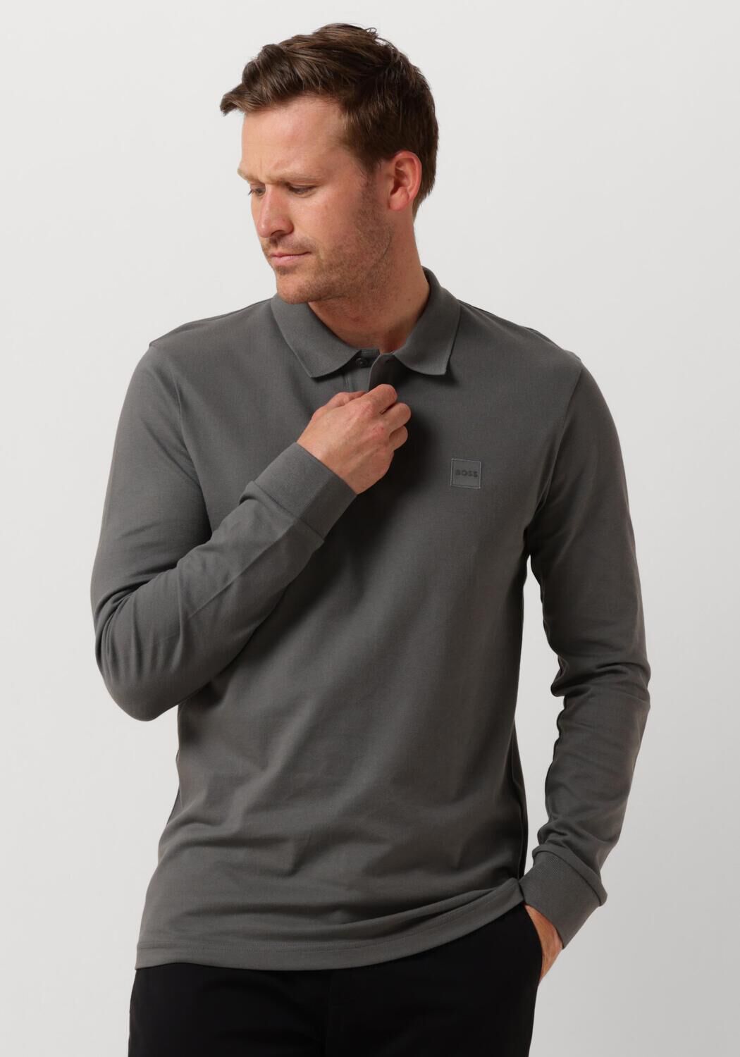 BOSS ORANGE Heren Polo's & T-shirts Passerby Donkergrijs