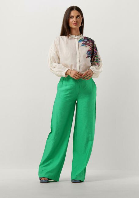 Groene POM AMSTERDAM Wijde broek LUSH GREEN PANTS - large