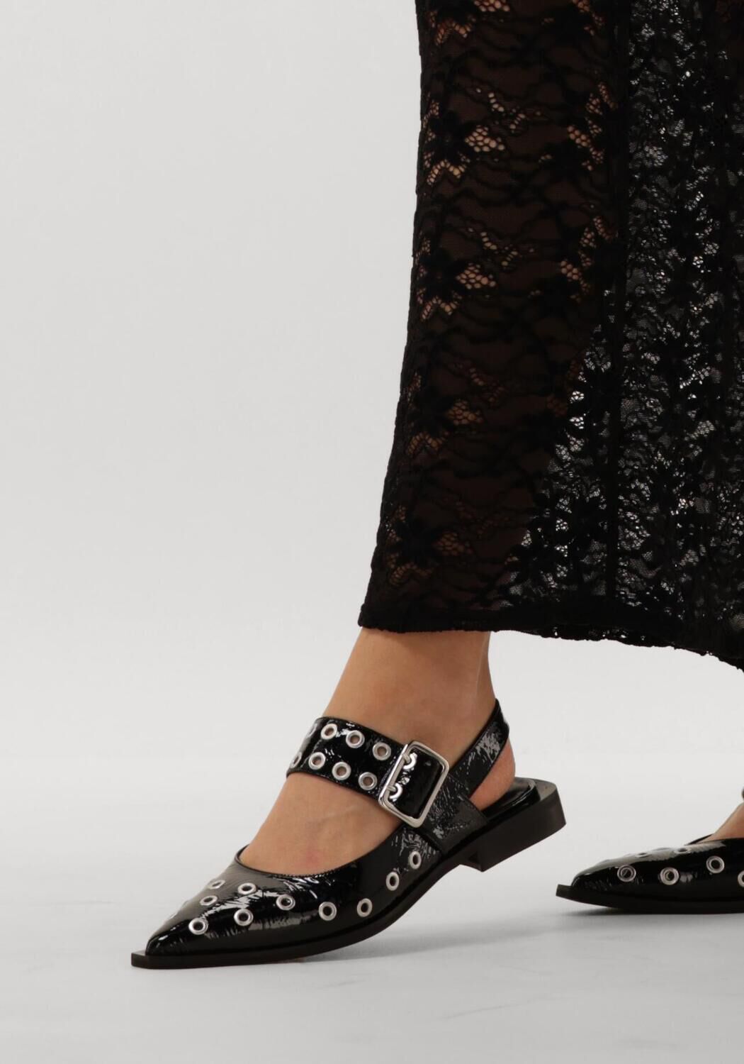 Zwarte NOTRE-V Slingbacks 08-236 - large