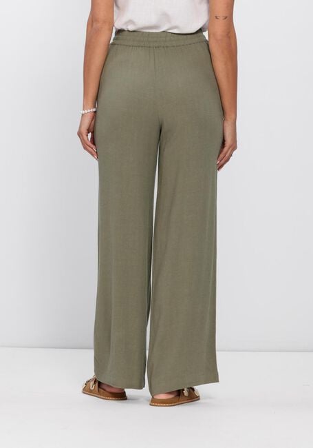 Groene SELECTED WOMEN Wijde broek SLFVIVA-GULIA HW LONG SUN PANT - large