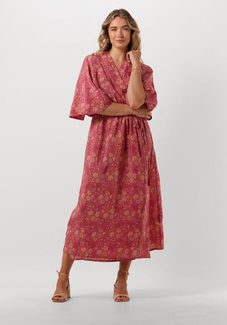 Roze SISSEL EDELBO Midi jurk BRENDA SILK WRAP DRESS - large