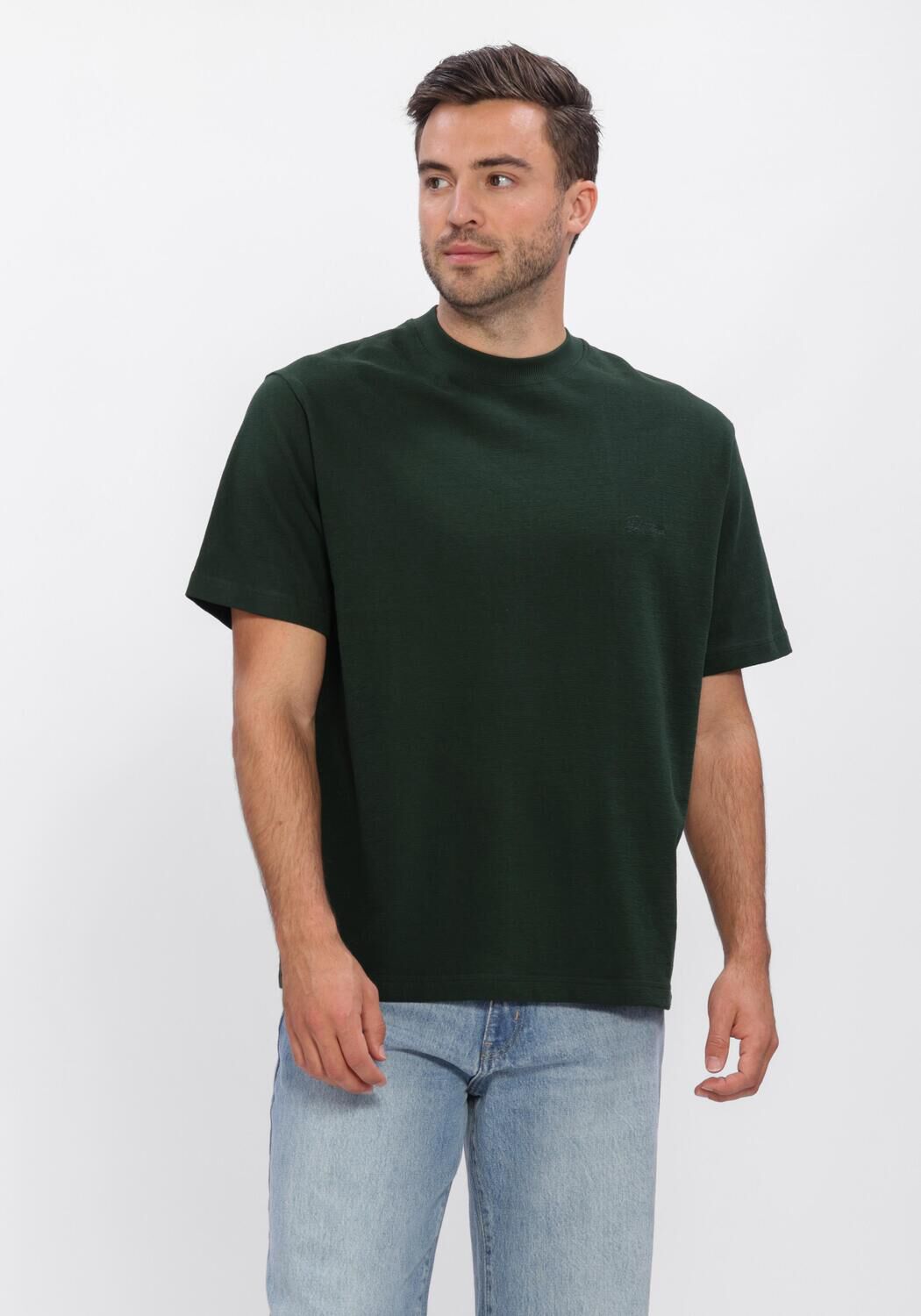 Donkergroene DSTREZZED T-shirt LASSE TEE - large