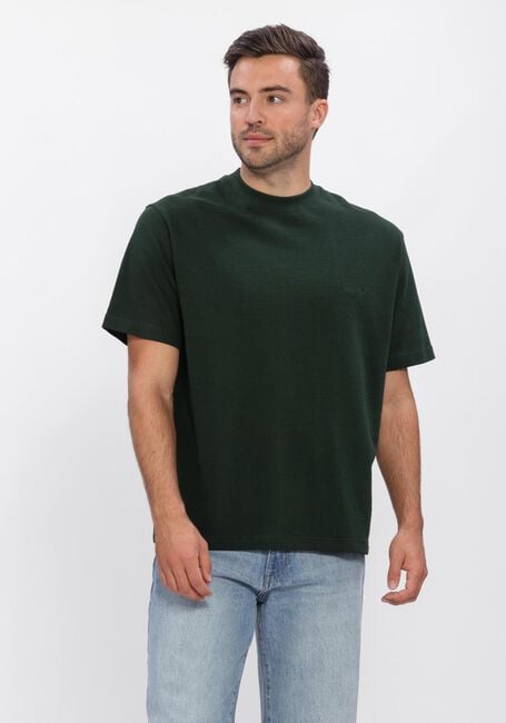 Donkergroene DSTREZZED T-shirt LASSE TEE - large