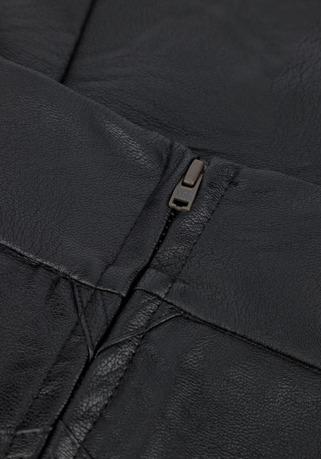 Zwarte 10DAYS Midirok VEGAN LEATHER SKIRT - large