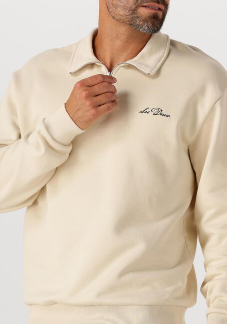 Beige LES DEUX Sweater CREW HALF-ZIP SWEATSHIRT - large
