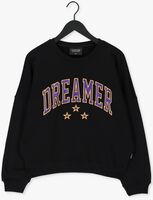 Zwarte COLOURFUL REBEL Sweater DREAMER PATCH DROPPED SHOULDER