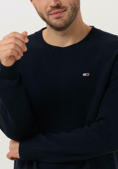 Donkerblauwe TOMMY JEANS Sweater TJM SLIM ESSNTLS C-NECK SWEATER - large