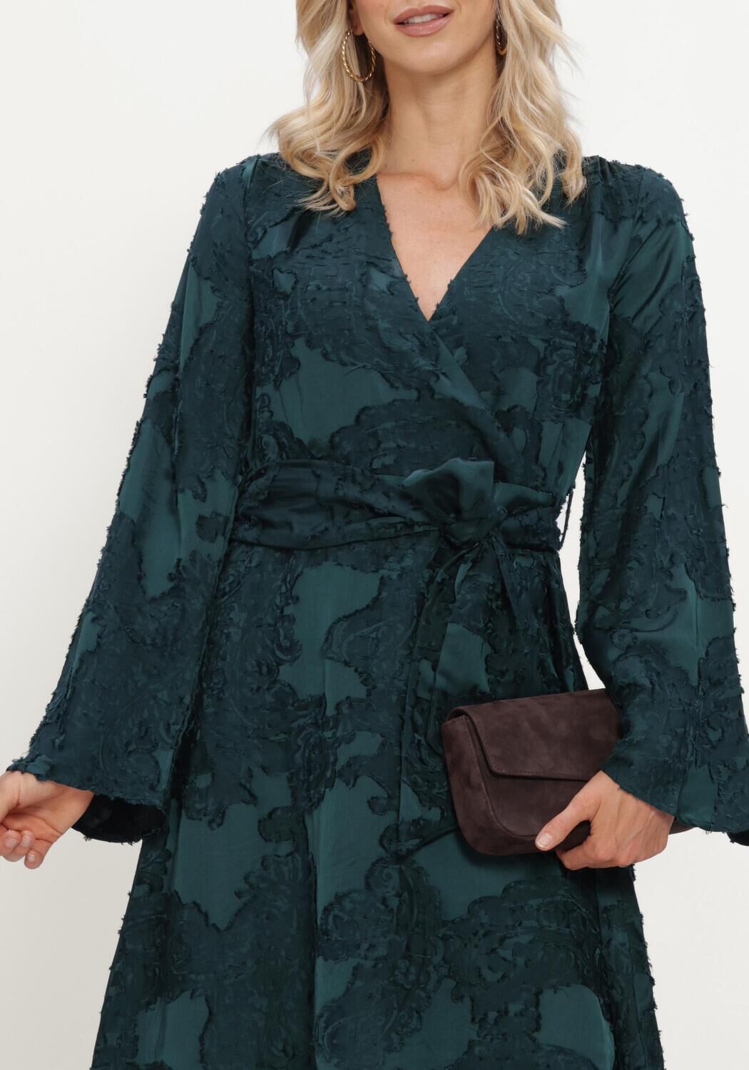 Donkergroene FREEBIRD Mini jurk DANINA - large