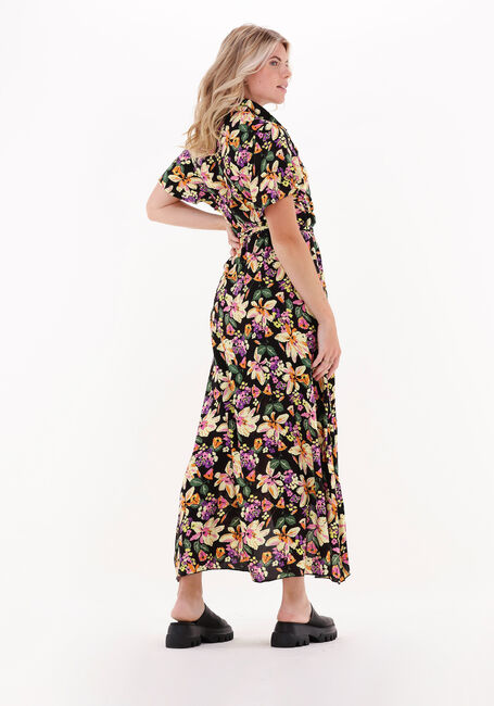 Multi COLOURFUL REBEL Maxi jurk VERY BIG FLOWER MAXI BLAZER COLLAR DRESS - large