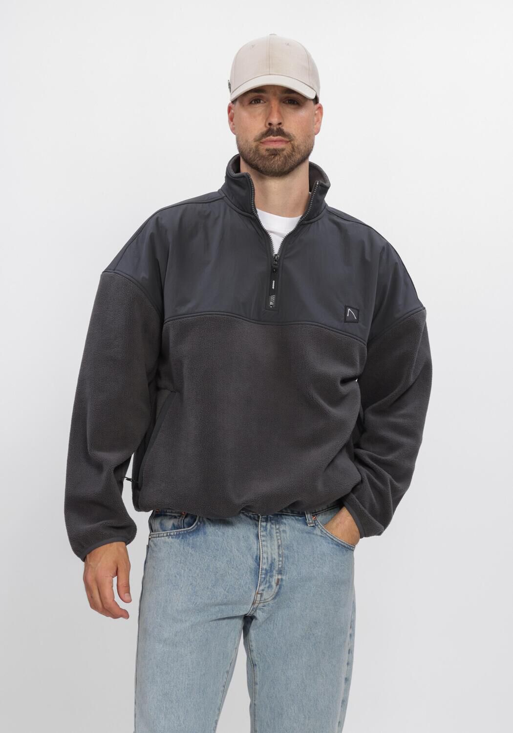 Antraciet CHASIN Trui RIDGE HALF ZIP - large