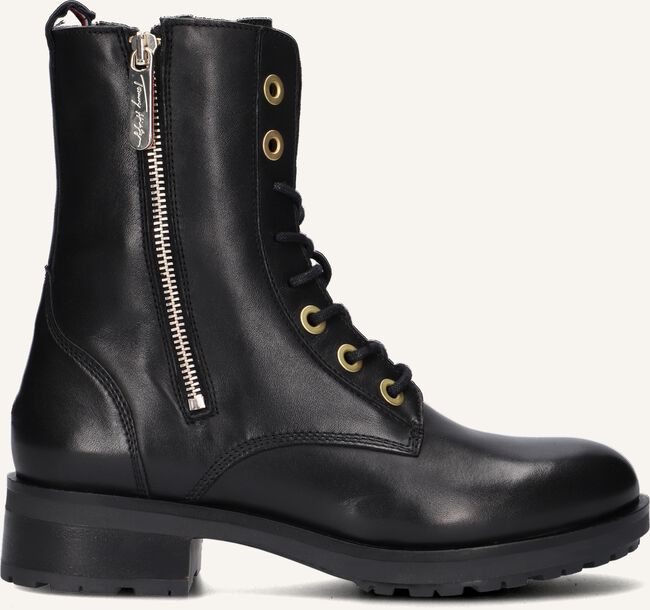 Zwarte TOMMY HILFIGER Veterboots TH ESSENTIALS BIKER BOOT Zwarte TOMMY HILFIGER Veterboots TH ESSENTIALS BIKER BOOT - large