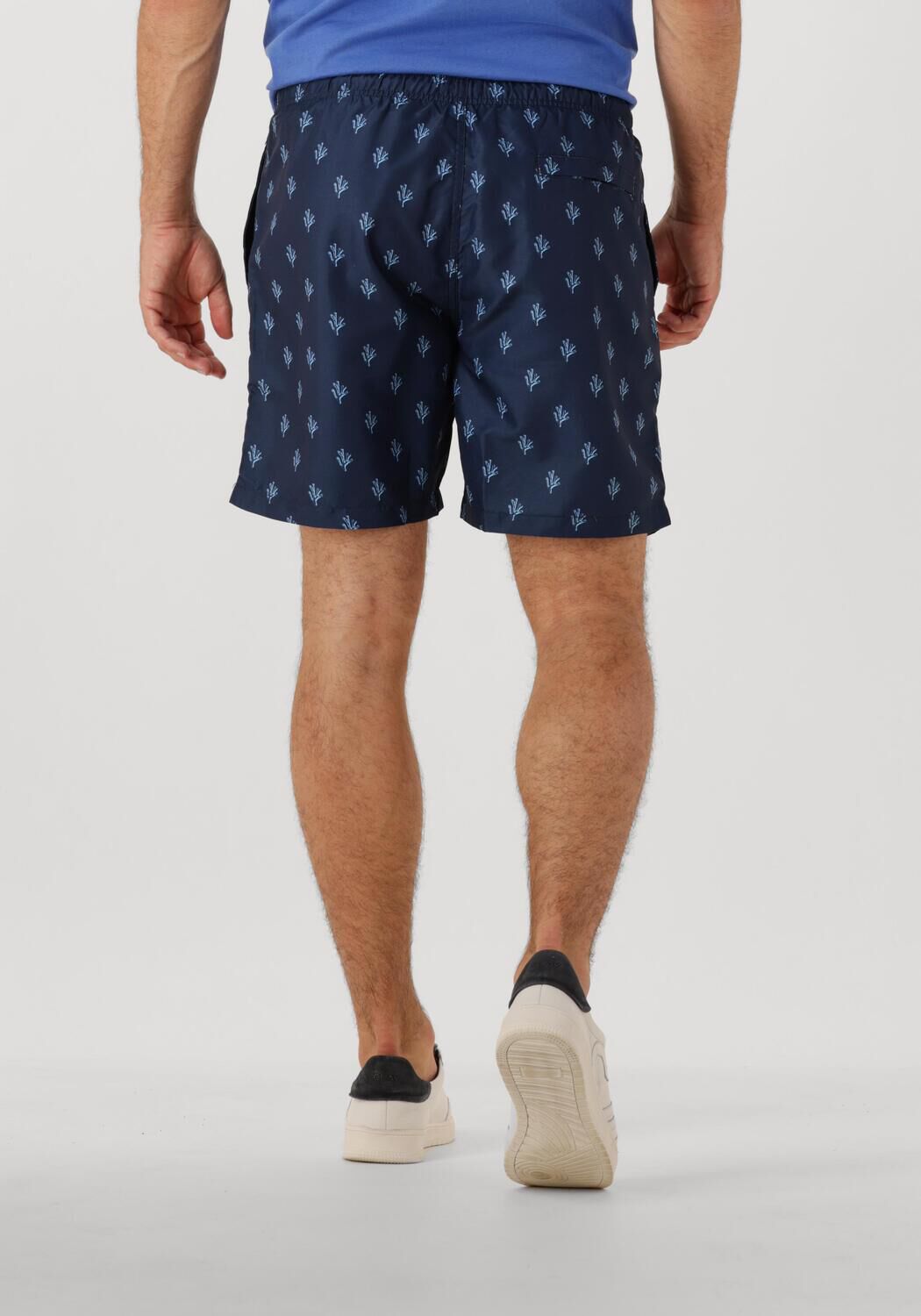 SHIWI Heren Zwembroeken Men Mike Swim Shorts 7 Inch Sketched Coral Donkerblauw