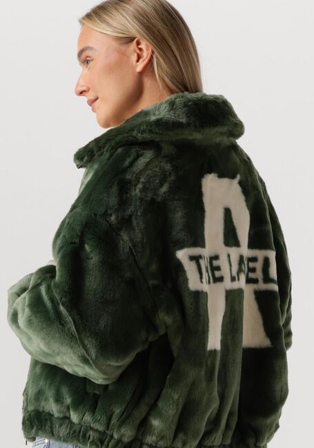 Donkergroene ALIX THE LABEL Faux fur jas FAUX FUR COAT - large
