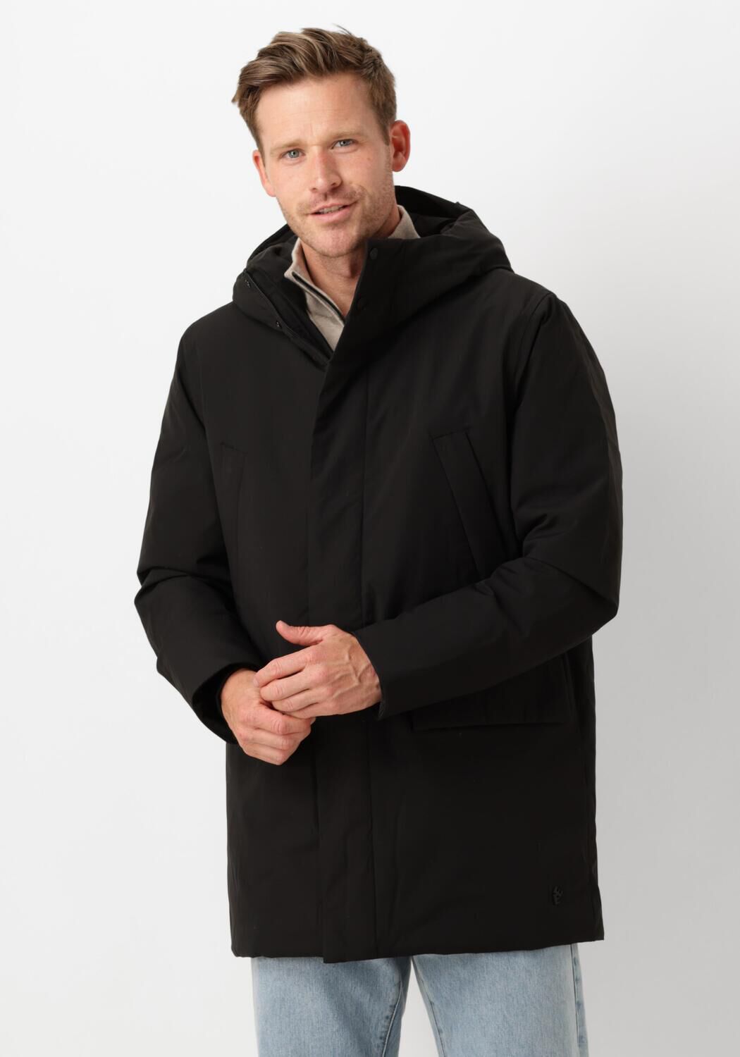 Elvine Zwarte Winter Parka voor Mannen Black Heren