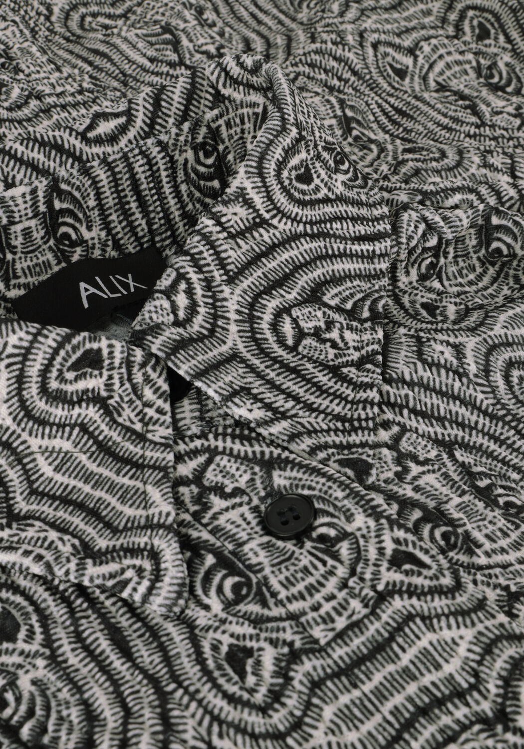 Zwarte ALIX THE LABEL Blouses LADIES KNITTED LEOPARD CRINKLE BLOUSE - large