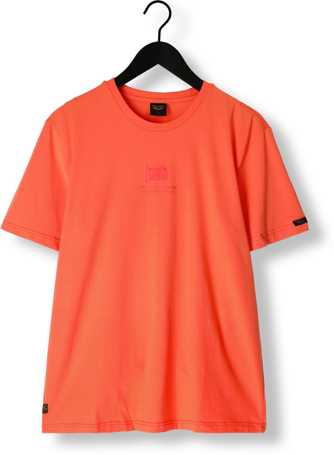 PME LEGEND Heren Polo's & T-shirts Short Sleeve R-neck Cotton Elastan Jersey Rood