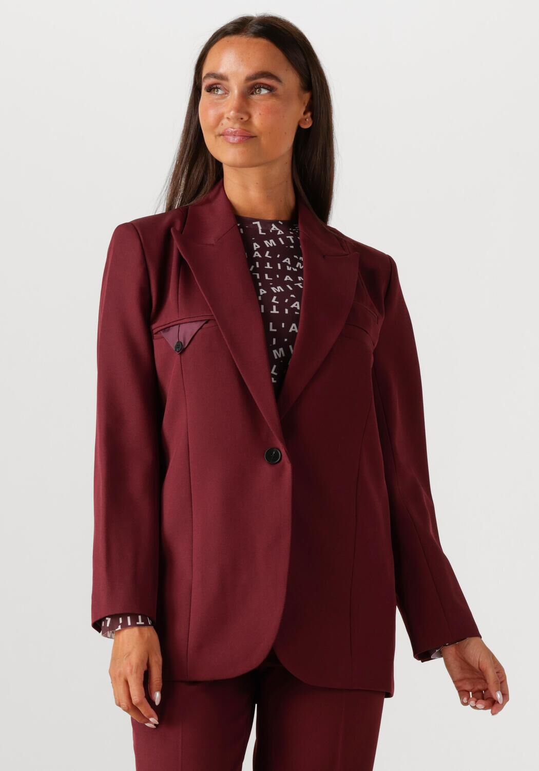 HAUTE L'AMITIÉ Dames Blazers Premiere Single Blazer Bordeaux