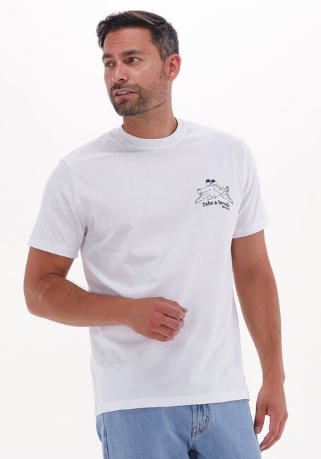 Witte WOODBIRD T-shirt YURI BREAK TEE - large