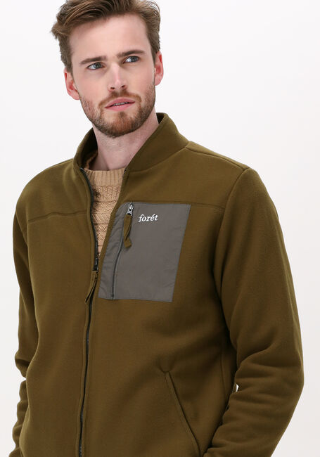 Donkergroene FORÉT Vest SILENCE FLEECE JACKET - large