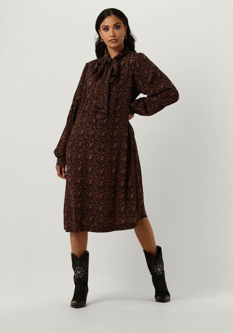 Zwarte SISSEL EDELBO Midi jurk GABRIELE SILK DRESS - large