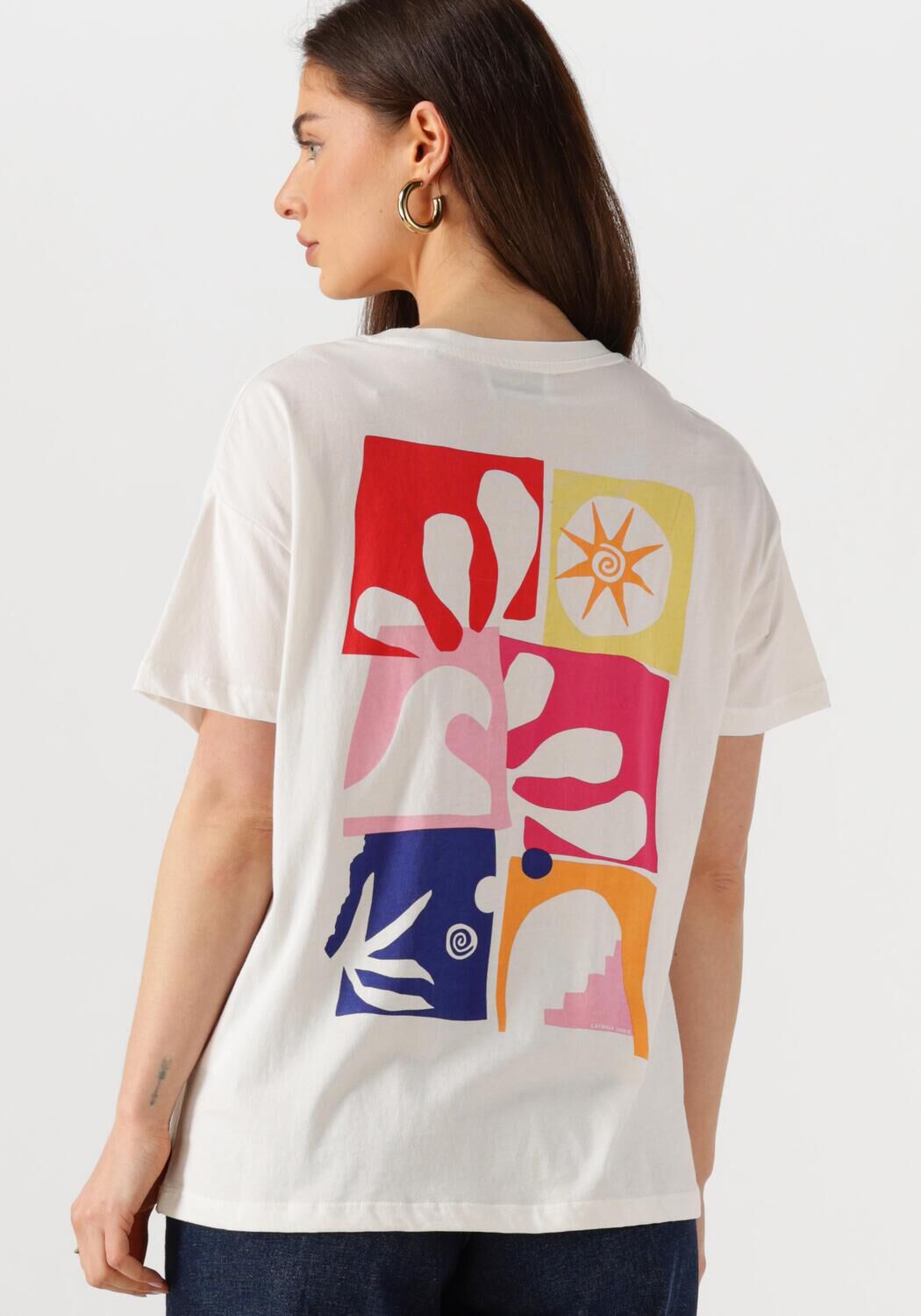 CATWALK JUNKIE Dames Tops & T-shirts Graphic Tshirt Wit