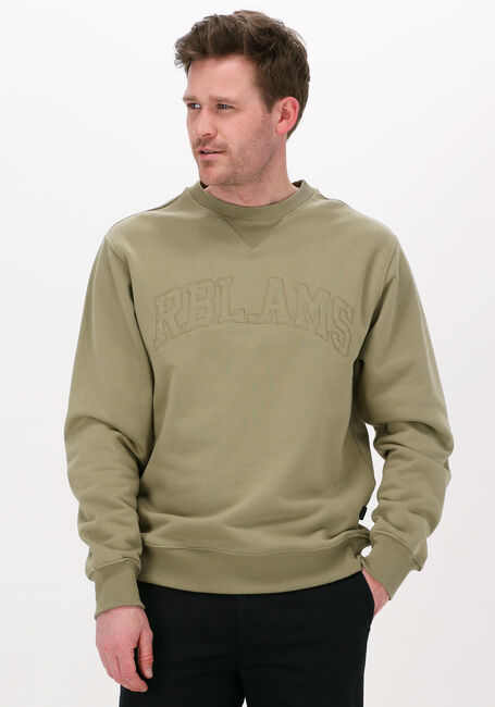 Groene COLOURFUL REBEL Sweater RBL AMS BIG EMBRO BASIC SWEAT - large