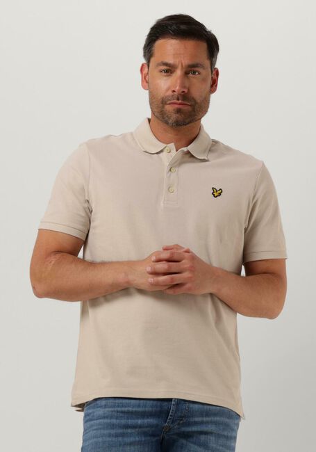 Beige LYLE & SCOTT Polo CREST TIPPED POLO SHIRT - large