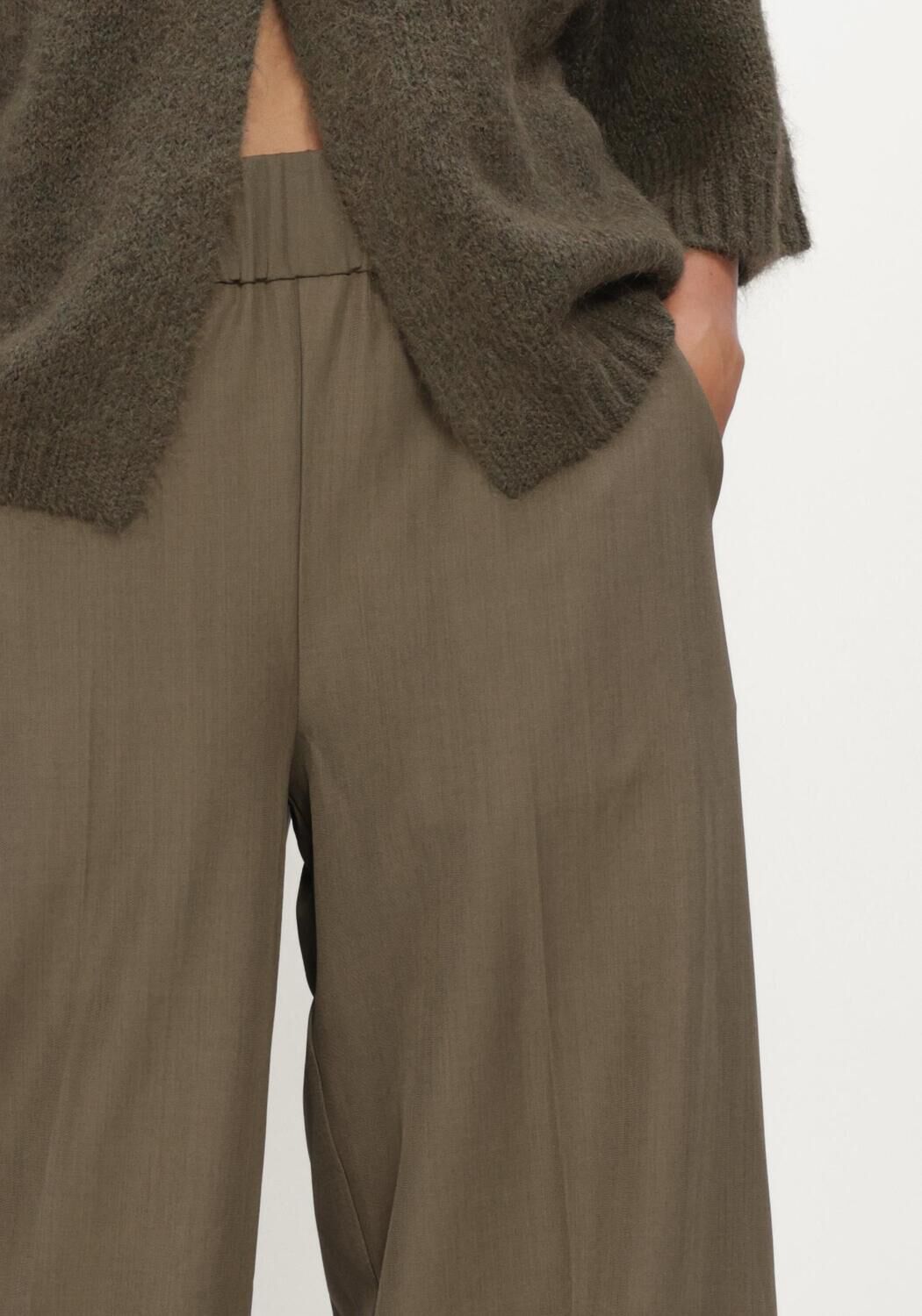 Khaki NOTRE-V Wijde broek NV-IRINA - large