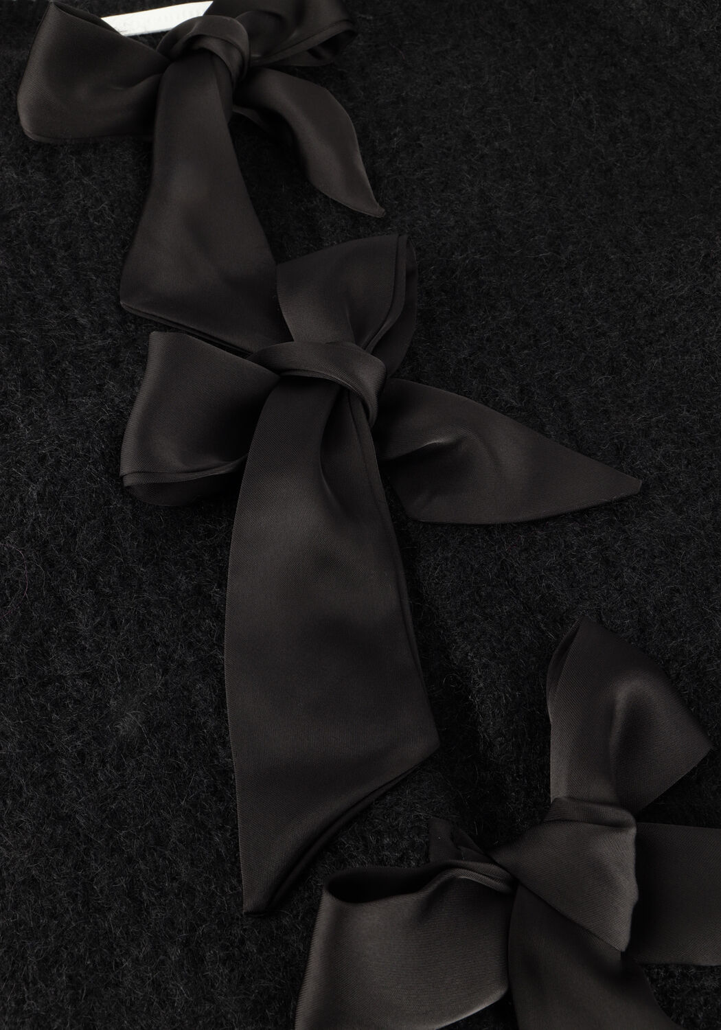 Zwarte CO'COUTURE Trui CORALIE CC BOW RIB CARDIGAN - large