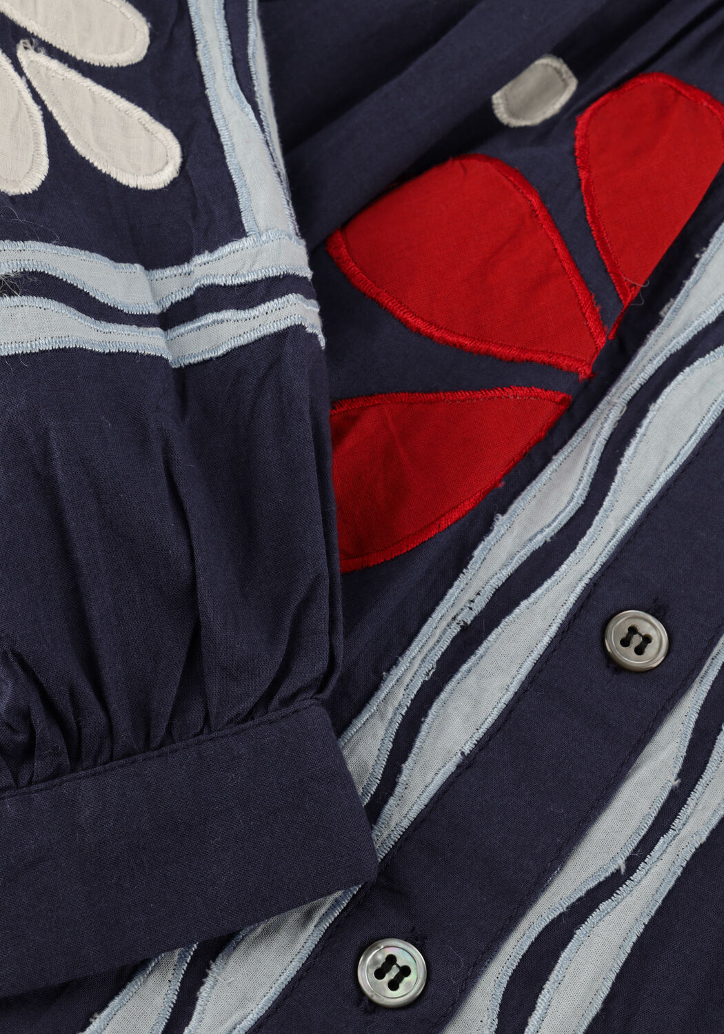 Donkerblauwe ANTIK BATIK Midi jurk OXO DRESS - large