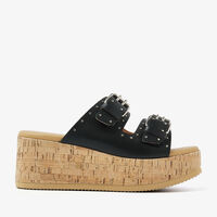 Zwarte VIA VAI Slippers SISSEL MIRA - medium