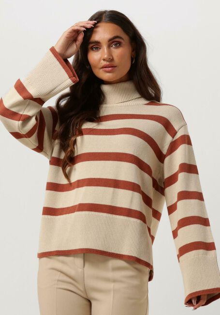 Creme MODSTRÖM Trui CORBINMD STRIPE T-NECK - large