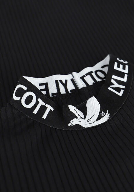 Zwarte LYLE & SCOTT Top BRANDED COLLAR T-SHIRT - large