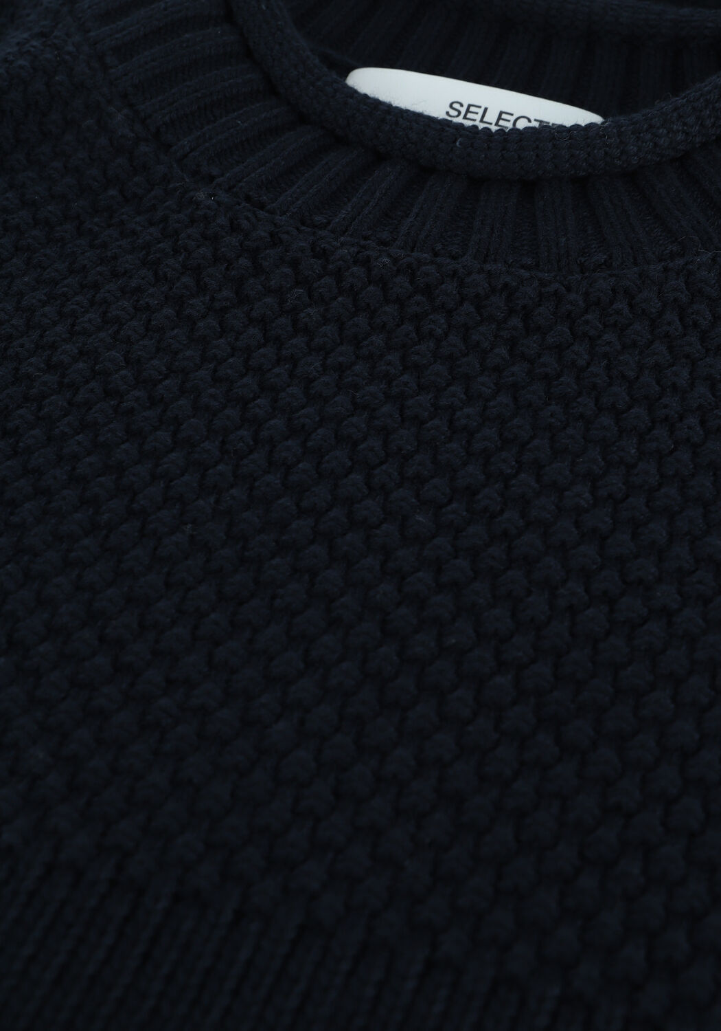 Blauwe SELECTED MEN Trui SLHMALIK LS KNIT ROLL HIGHNECK - large