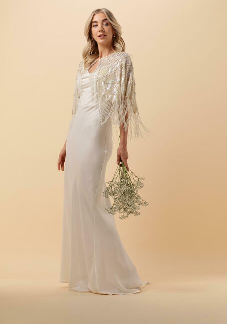 Gebroken wit Y.A.S.  YASDOTTEA STRAP MAXI TRAIN DRESS - CELEB - large