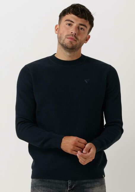 Donkerblauwe PUREWHITE Trui CREWNECK WITH TRAINGLE BADGE ON CHEST - large