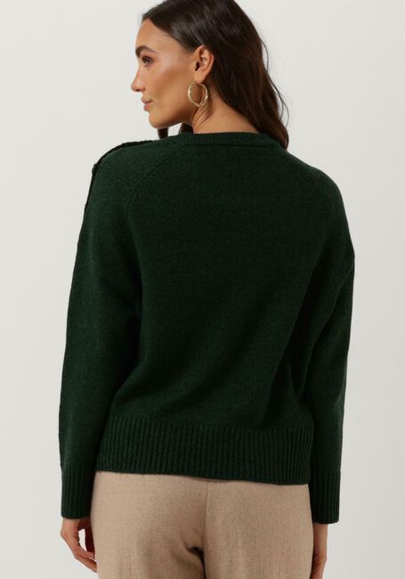 Groene SCOTCH & SODA Trui RELAXED FIT PULLOVER WITH BUTTON DETAIL - large