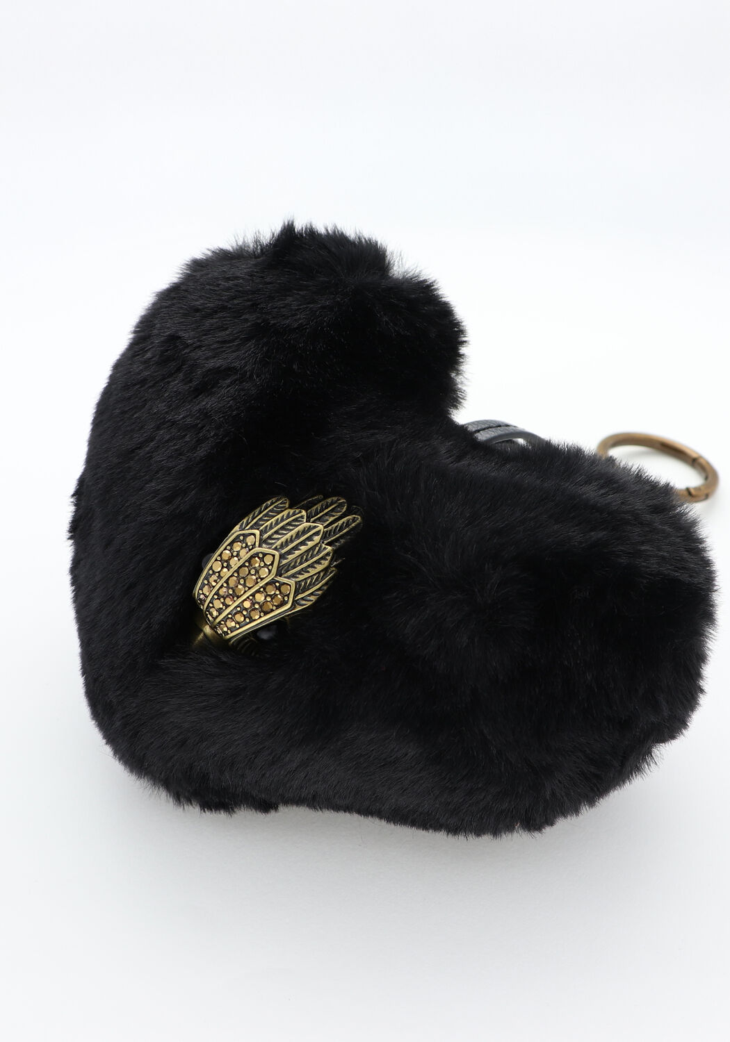 Zwarte KURT GEIGER LONDON Bag charms HEART F FUR CHARM - large