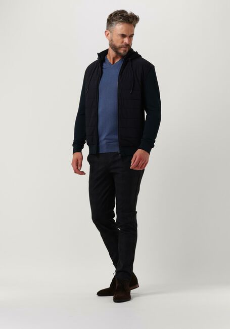 Blauwe PROFUOMO Trui PULLOVER V-NECK - large