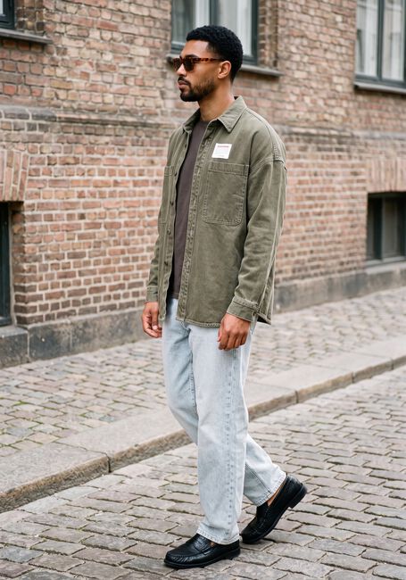 Groene AMERICAN VINTAGE Overshirt UZATOWN - large