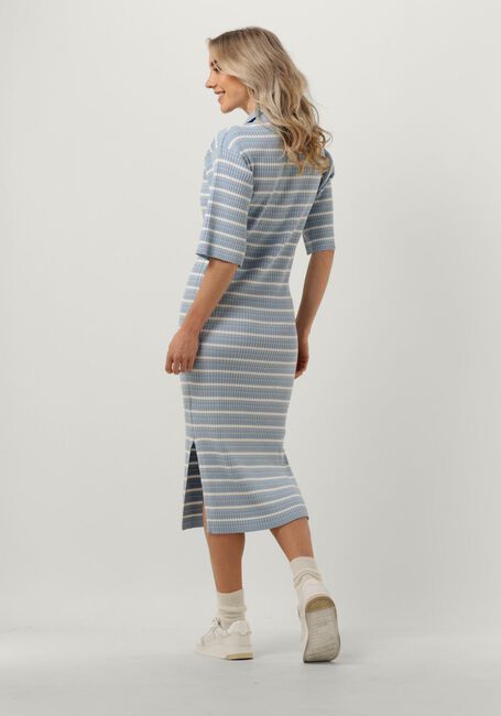 Lichtblauwe ESMÉ STUDIOS Midi jurk AURA POLO DRESS KNIT - large