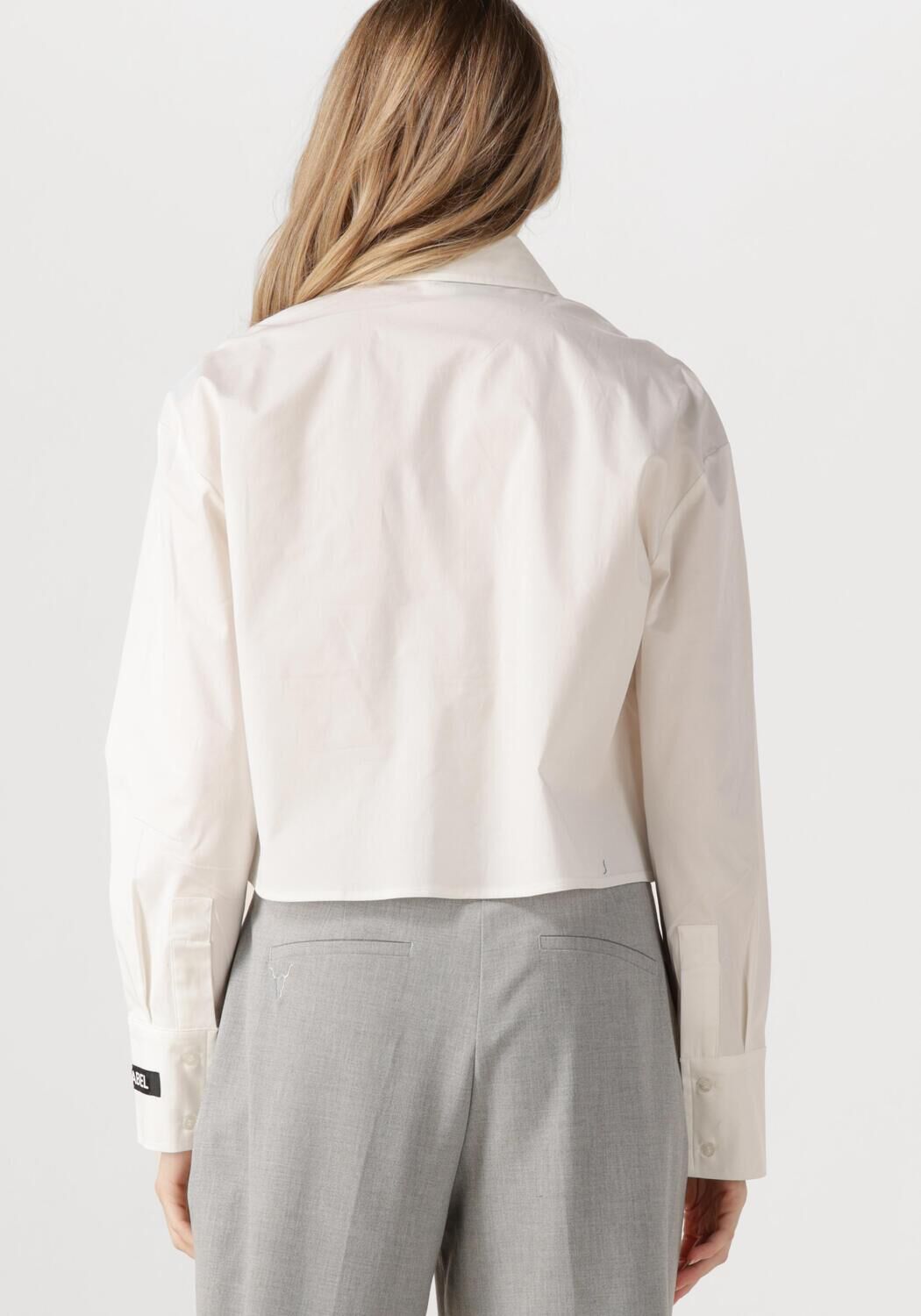 ALIX THE LABEL Dames Blouses Ladies Woven Cropped Blouse Wit