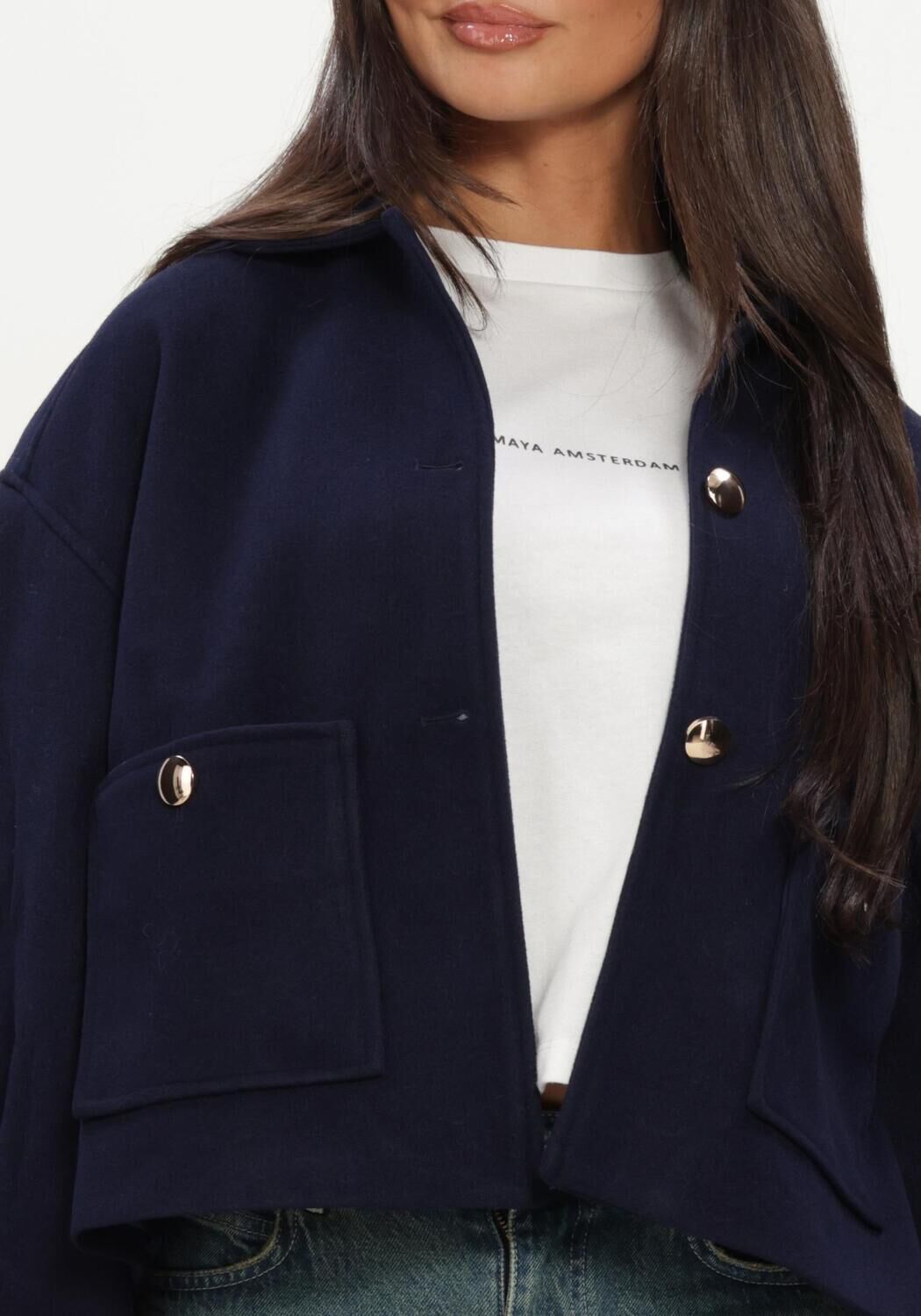 AMAYA AMSTERDAM Dames Jassen Bloom Jacket Donkerblauw