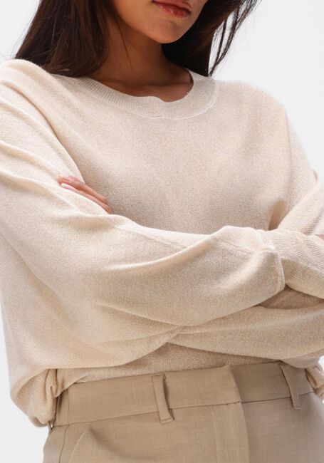 Beige MINUS Trui DANA METALLIC BAT SLEEVE PULLOVER - large