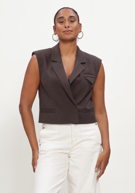 Bruine COPENHAGEN MUSE Gilet CMTAILOR-SHORT-WAISTCOAT - large